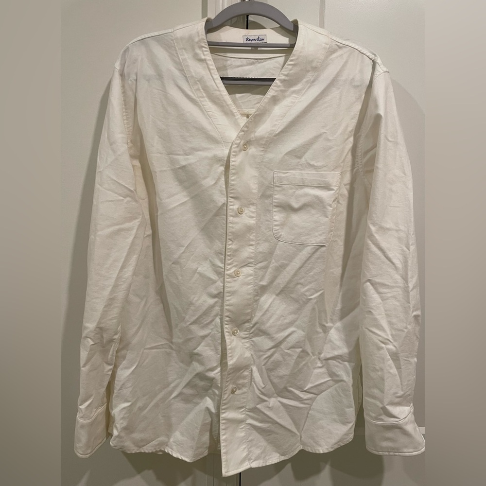 Steven Alan Baseball Jersey style button down